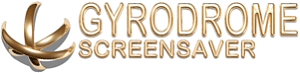 Gyrodrome Screensaver logo graphics design example